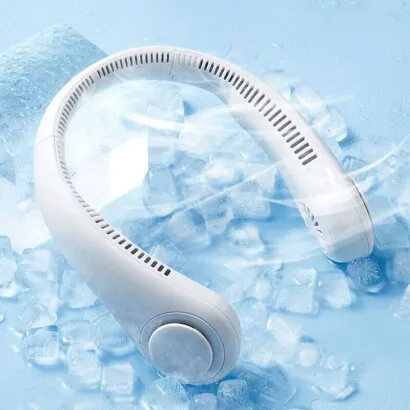 FluxoFan bladeless neck fan – hands-free portable cooling
